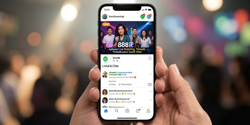 Tampilan antarmuka 888R yang menarik saat Live Streaming.