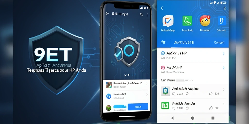 Tampilan antarmuka aplikasi Antivirus HP 9ET yang modern dan fungsional.