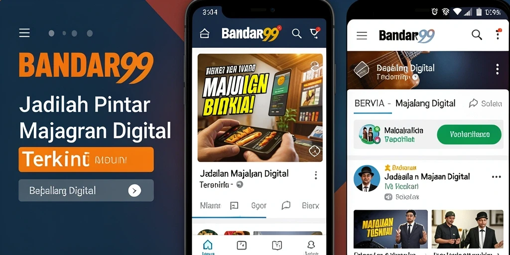Screenshot aplikasi BANDAR99 menampilkan antarmuka berita yang modern dan menarik.