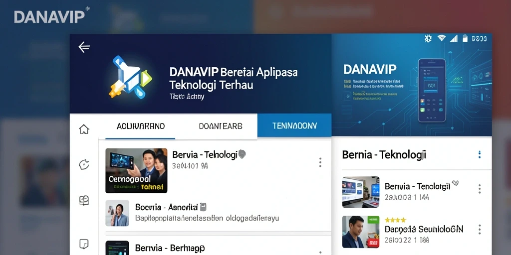 Tampilan antarmuka DANAVIP yang menarik dan mudah digunakan.
