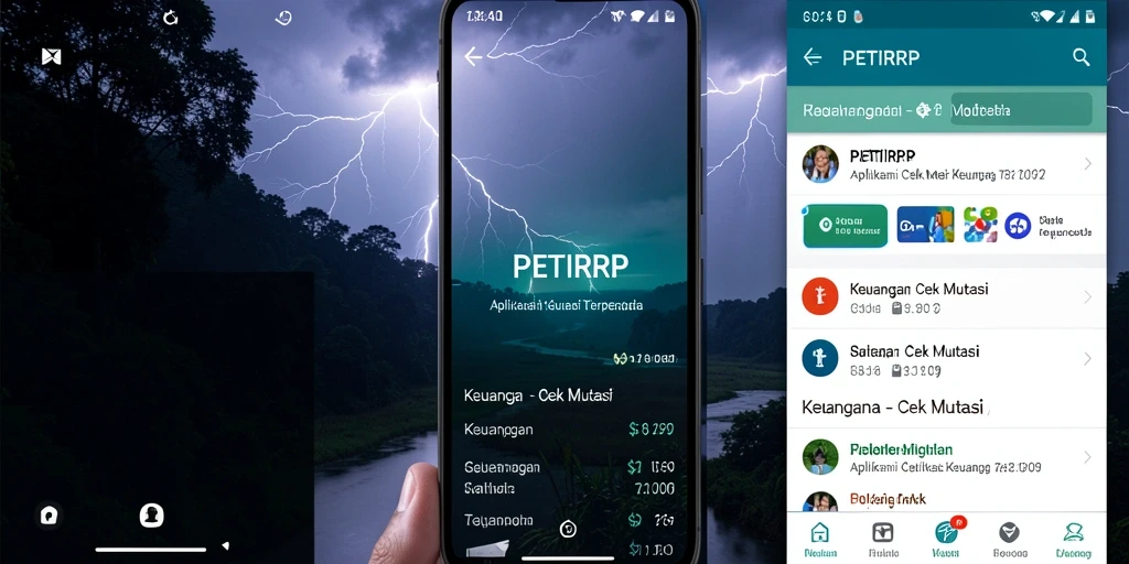Antarmuka PETIRRP menampilkan fitur Cek Mutasi secara jelas.