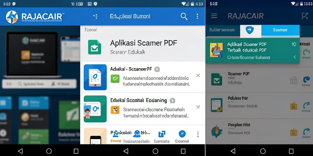 Tampilan antarmuka RAJACAIR yang sederhana dan fungsional.