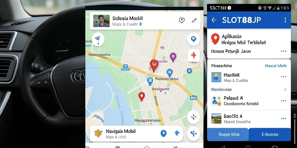 Antarmuka aplikasi SLOT88JP yang menampilkan petunjuk jalan.
