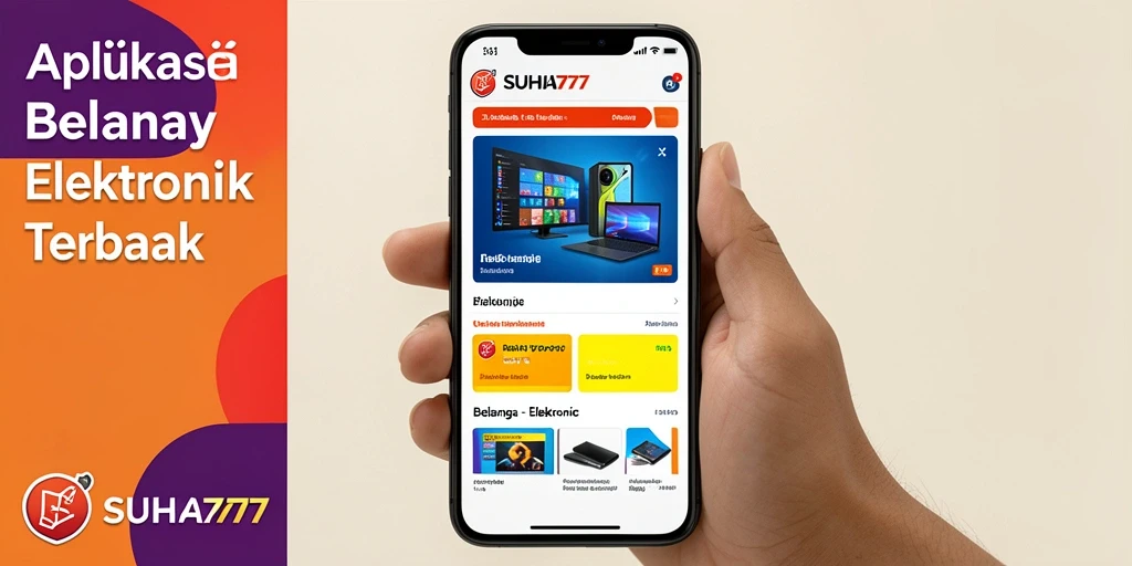 Tampilan antarmuka SUHU777 yang modern dan praktis untuk berbelanja elektronik.