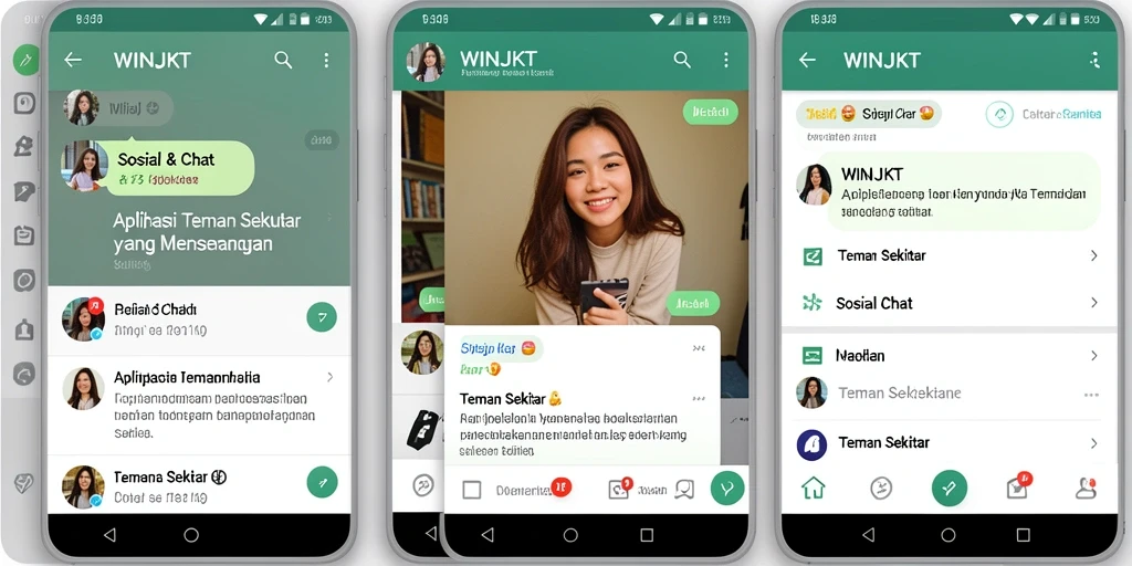 Antarmuka pengguna aplikasi WINJKT yang ramah dan interaktif.